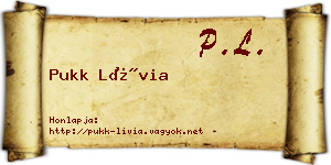 Pukk Lívia névjegykártya